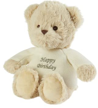 Warmies® Vollständig beheizbares Plüschtier mit französischem Lavendel – Happy Birthday Teddy