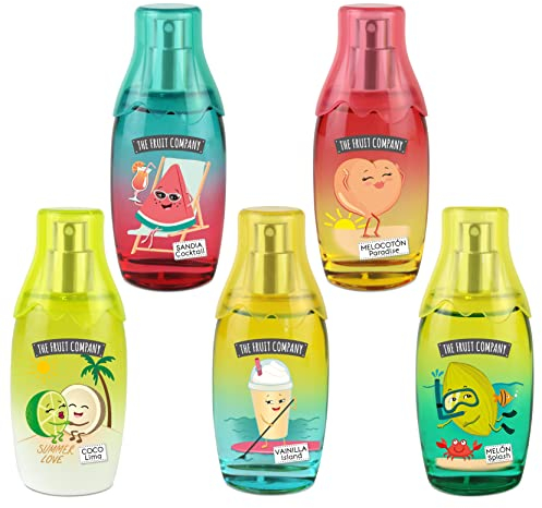 Pack Edición Especial Verano de 5 Eau de Toilette The Fruit Company de aromas frutales y frescos.