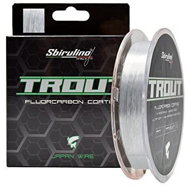 Sbirulino® Filo Lenza da Pesca Fluorocarbon Coating Trout 150-500-1000 m, Diam. da 0,12 a 0,25. Speciale Trota Competition.