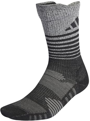 adidas Unisex COLD.RDY XCity Reflective Running Socks, Black/Reflective Silver/Black, 10.5-12.5