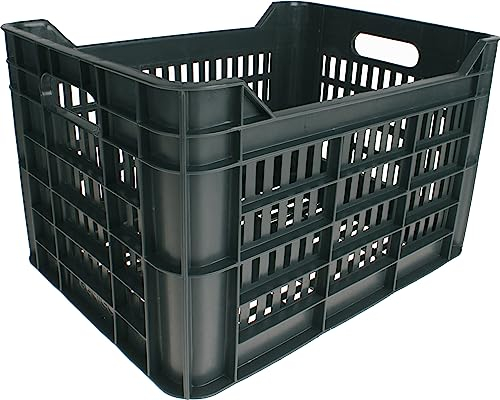 AMIGO Fahrradkiste 30 Liter - 100% recycelter Kunststoff - Dunkelgrau