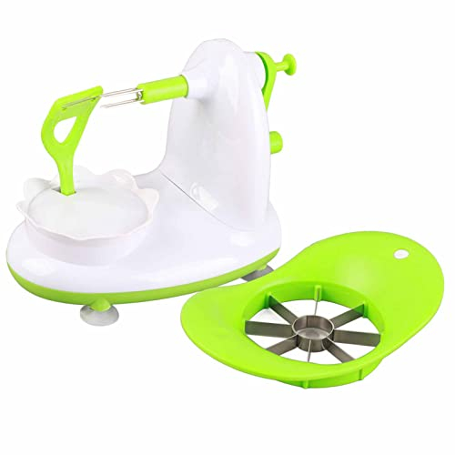 Pelamele a Manovella, Pelamele, Pelapatate con 8 Spicchi Affetta Mele E r, Lame in Acciaio Inossidabile Taglia Mele Sbucciare Rapidamente E Facilmente Mele Pere Kiwi Pomodoro(Ordinary)