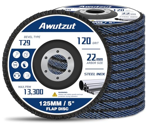Dischi lamellari 125mm Grana 120 per Smerigliatrice il Ferro Legno Dischi Abrasivi 12 Pezzi