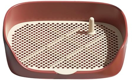 JISADER Toilette per Cani Vasino per addestramento ad Angolo per Interni per Cani di Taglia Piccola e Media Toilette per Animali Domestici, lettiera, lettiera, Rosso l