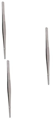 TOPBATHY 3pcs Ergonomic Stainless Steel Food Tweezers Small Cooking Tweezers BBQ Utensils Food Clips for Cooking Heat Resistant Sausage Turning Tongs