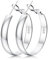 FIOROYAL Creolen Ohrringe Silber 925 für Damen 14K Vergoldete Große Creolen Gold Ohrringe Hypoallergene Breite 5mm für Mädchen 30/40/50/60mm Silver 30mm