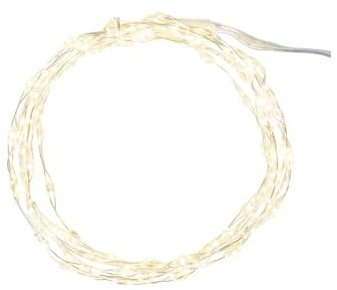 Ideen mit Herz LED-Draht-Lichterkette | 1,5 cm Lichtabstand | extra kleiner Lampenabstand | warmweiß | batteriebetrieben | inkl. Timer-Funktion (100 LEDs | 180 cm Kabellänge)