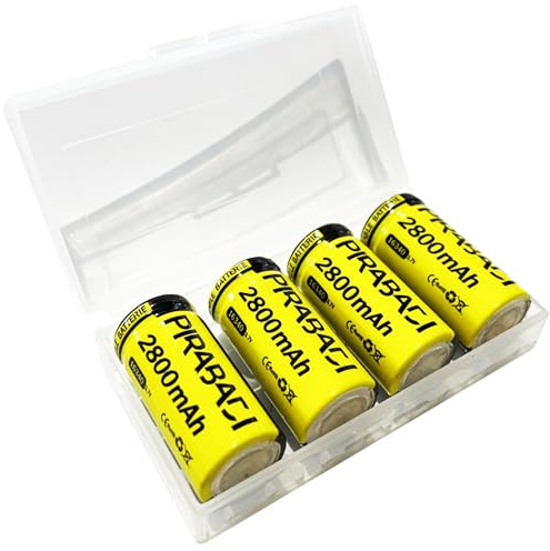 4 pilas recargables 3.7 V | Batería 2800 mAh | Batería de alta capacidad para linterna antorcha lámpara frontal LED cámara control remoto juguete coche control remoto RC panel