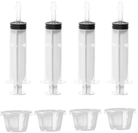 Jeringas para tragos de gelatina - Jeringas para tragos con alcohol, jeringas de gelatina reutilizables de 60 ml con tapa con punta | Jeringa de chupito 4X, regalo multifuncional para fiesta de Hallow