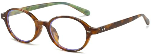 YAMEIZE Blaulichtfilter Brille für Damen Oval Blaulichtfilter Brille Computerbrille Anti Blaulicht Brille Blendfrei Überanstrengung der Augen