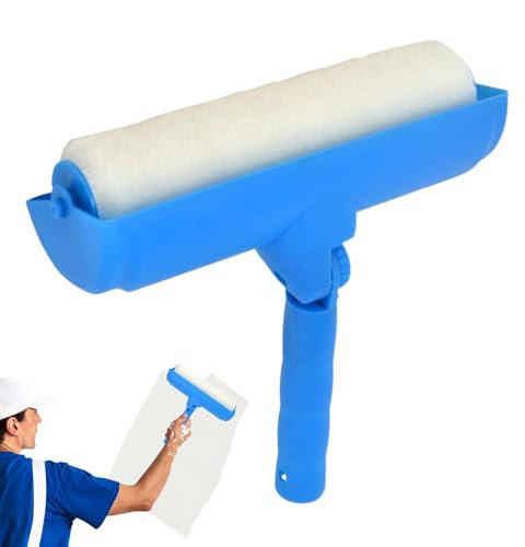 Ceiling Paint Roller - 10 Inch Primer Paint Roller, Ceiling Roller Brush, Wall Roller Brush, Painter's Roller with Adjustable Handle, Drip- Paint Brush with Shield for Painting Ceilings