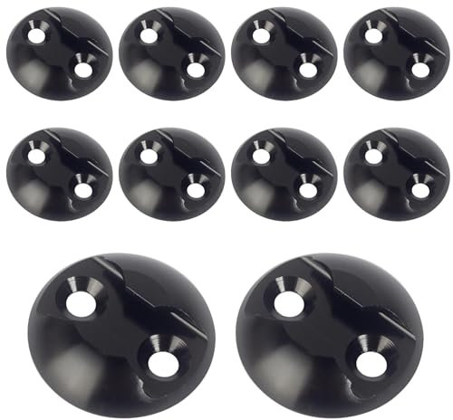 Alriedy Lot de 10 points d'arrimage pour rail d'arrimage, accessoires en aluminium, sécurité de charge flexible pour avion, camping-car, camionnette, ambulance, support Airline