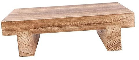 KICHOUSE Wood Bedside Step Stool, Wooden Footstool with Non-slip Feet, Multipurpose Stepping Stool for Bedroom, Office, and Bathroom Use