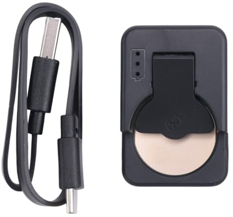 Gosera Button Cell Portable Charger Type-C Lithium Battery Charger for LIR2032/LIR1632/LIR2025/LIR2016/LIR2032H, Black with Cable