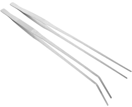 Abaodam 2stücke Fütterungspinzette für Reptilien Extra Lange Aquariumpinzette Lange Terrarienpinzette Gerader Futterhalter Pinzette für Wasserpflanzen Zubehör für Aquarien und Terrarien
