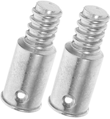 TOPPERFUN 2pcs Threaded Connector Replacement Tips for Broom Mop Pole Metal Threaded Adapter Tips for Metal Broom Pole Stick