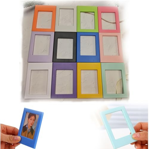 Furforstk portafoto 12 colori cornice magnetica 3 pollici calamite personalizzate, cornici magnetiche, porta foto, calamita personalizzata, Compatibile con pellicole Polaroid Fujifilm Instax Mini