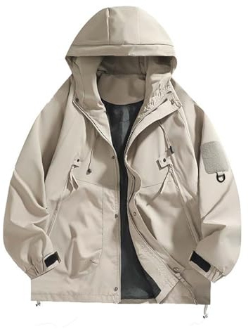 Giacca Impermeabile Uomo, Giacca Estiva Uomo, Primavera Giacca da Trekking Impermeabile Giacca da Pioggia Antivento Giacche Leggera da Transizione Giacca a Vento Arrampicata Abbigliamento da Trekking
