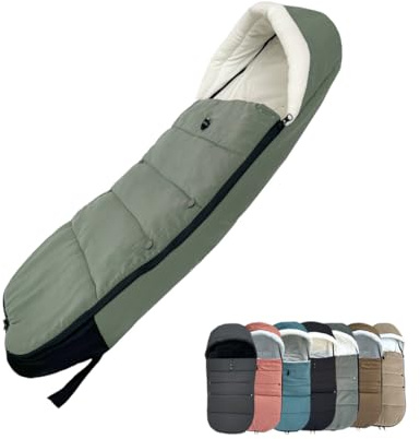 Coprigambe universale per passeggino Babyzen YOYO/YOYO2 e Bugaboo, base in tessuto impermeabile, facile da pulire, caldo, copertura per i piedi per passeggino (standard, verde oliva)