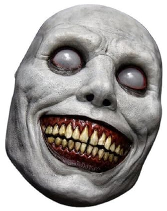 KIXZSAZ Halloween Horror Masken, Halloween, atmungsaktiv, 3D Effekt, leicht zu tragen, leicht zu reinigen, perfekt für, Partys, Weiß