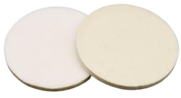 Wlinfetity Wool Felt Polishing Pad Wheel for Car, Glass, Stainless Steel, 6mm Thick, 2 Pack, Compatible with 1/2/3/4/5/6/7 Inch Diameter