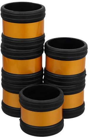 DOITOOL 6pcs Black Rubber Scaffolding Pipe Sleeves Reflective Caps Silicone Hole Plugs Industrial Scaffold Tube Protectors for Construction Pipe Fittings
