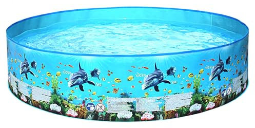 VFM - Children's Paddling Pool 4Ft, Rigid Family Pool, No Inflation, Dog Paddling Pool, Small Kids Pool, Summer Toys, Garden Children's Pool 1. 2 X 25cm
