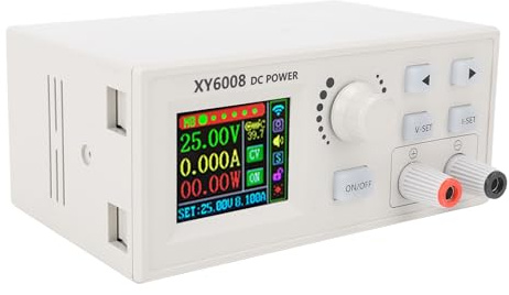 Topiky Fuente de Alimentación Regulada por CC CNC XY6008 0-60V 480W, Regulador de Voltaje de CC Ajustable, Fuente de Alimentación con Pantalla Digital para Laboratorio LED