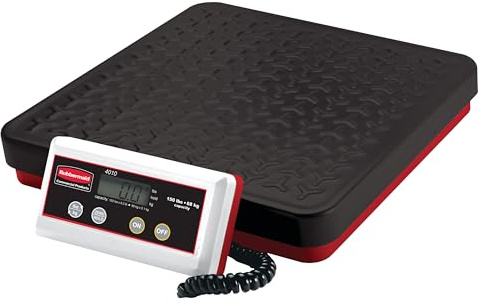 Rubbermaid Commercial Products Digital Receiving Scale 150-Pound Capacity Heavy-Duty Non-Skid Shipping Postal and Food Scale for Kitchen/Restaurant