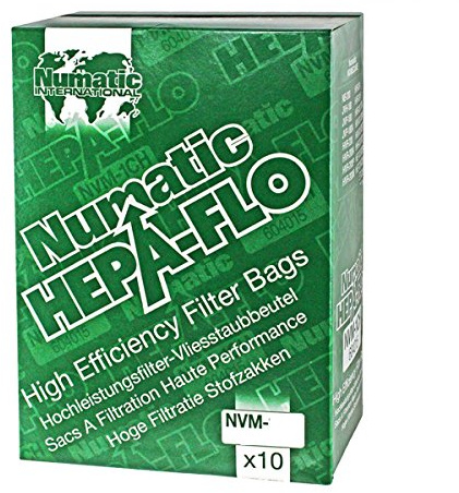 Staubsaugerbeutel Numatic Hepa-Flo NVM 3BH - Vlies 10 Stück, mehrlagiger Vliesstaubbeutel