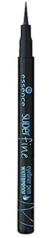 essence cosmetics superfine eyeliner pen WATERPROOF, Eye Liner black, schwarz, wasserfest, vegan, ohne Parfüm (1ml)
