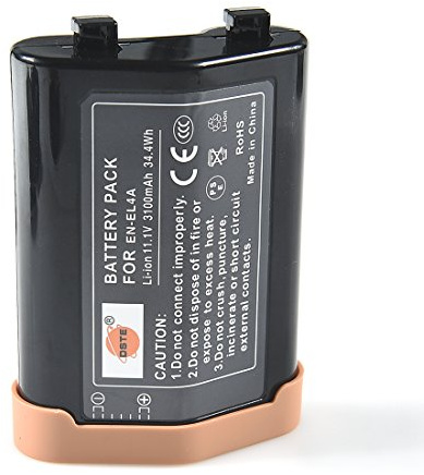 DSTE EN-EL4A de remplacement Li-ion Batterie Pour Nikon EN-EL4, EN-EL4A, D2, D2H, D2Hs, D2X, D2Xs, D3, D3S, D3X, F6, MB-D10