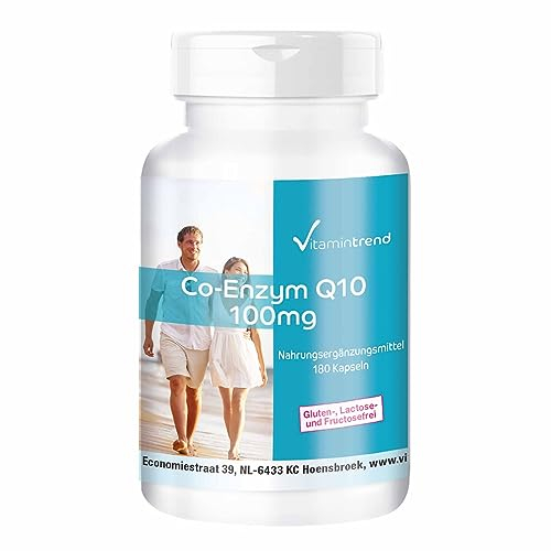 Coenzima Q10 100mg - 180 capsule - Per 6 mesi - Vegan - Altamente dosato | Vitamintrend®
