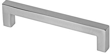 Gedotec Möbelgriff 448 mm Stangengriff eckig für Küchenladen & Schranktüren - LEXUS | Schubladengriff Metall verchromt poliert | Küchen-Griff Chrom massiv | 1 Stück - Türgriff Schrank inkl. Schrauben