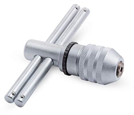 Eastwood Adjustable Ratcheting Thread Tap Wrench T-Handle Tap Holder Tapping Threading Tool Set Left And Right Adjustment Hand