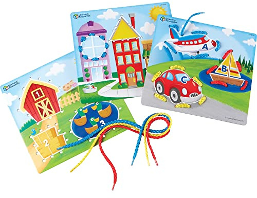 Learning Resources Fädelbretter mit Lernmotiven