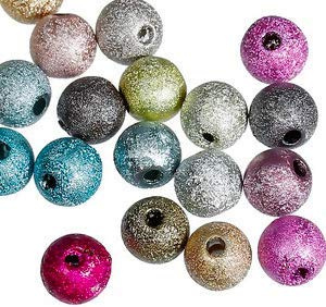 500 Stück Acrylperlen bunt, 6mm matt Kunststoffperlen Lochung 1mm, zum basteln, Perlen, Schmuckherstellung, DIY-Arbeiten, Schmuckperlen zum auffädeln