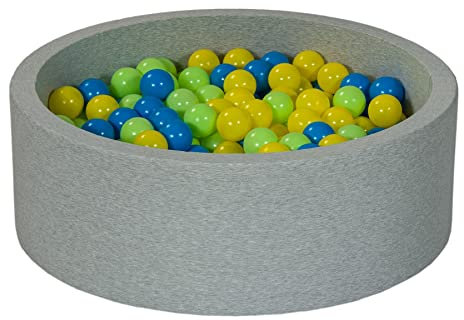 Velinda Piscina Infantil para niños de Bolas Pelotas 300 Piezas (Colores de Bolas: Amarillo, Azul, Verde)