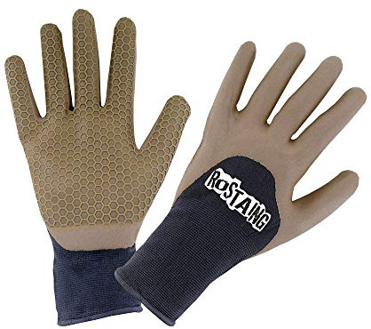 Rostain ONE4ALL-IT07 Gartenhandschuhe, bequem, wasserdicht, Größe Plantation, Unkrautfrei ONE4ALL-ROSTAING, Größe 07, beige/schwarz, 7 | Komfort zweite Haut, Taille, Pflanzen, Jäten, wasserdicht, Flexibilität, Nassgriff