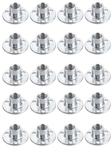 Befestigungen Einschlagmuttern Kohlenstoffstahl T-Nut-Muttern Eisenwaren Einschraubmutter Zylinderkopfschrauben Muttern Befestigungen Geeignet Für Hartem Und Weichem Holz Verwenden-20Stück(M8*37)