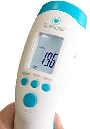 SPENGLER Tempo Easy, Thermomètre Frontal Infrarouge pour Prise de Température Rapide et Fiable, Ultra-Précis, Polyvalent, Performant (Bleu)