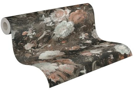 A.S. Création The BOS 388213 Papier peint intissé Motif floral Marron/blanc 10,05 x 0,53 m Fabriqué en Allemagne