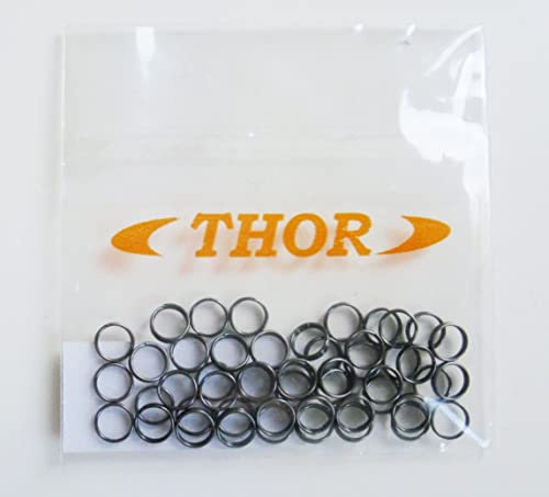 THOR-DARTS 30 Schwarze Schaftringe Schwarze Dart Federringe Darts Shaftrings Edelstahl vernickelt Markenqualität (30, schwarz)