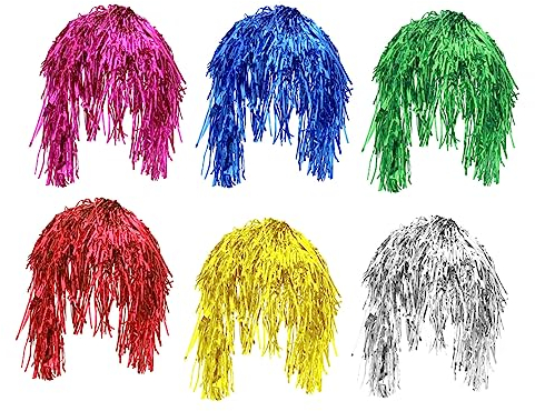 Toddmomy 6stücke Folie Lametta Perücke Für Mädchen Kreative Haar Perücke Schmuck Unisex Decor