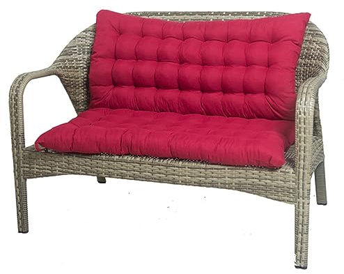 AZHANGYB Wasserdichtes Bankkissen mit Rückenlehne, 150 x 100 x 10 cm, 2- oder 3-Sitzer-Gartenbankkissen, Schaukel-Sitzkissen mit Rückenlehne, Ersatzschaukel-Sitzpolster und Rückenlehne