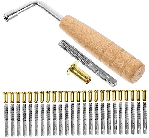 Leierharfe Saitenbefestigungs Satz und Metall, 1 Satz | Leierharfen Enthusiasten, Hohe Zuverlässigkeit und Robuste Ausführung, Schlichtes Klassisches Design