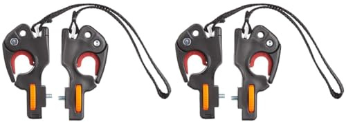 VAUDE 12501 QMR-Befestigungssystem 2 mit Tragegriff, QMR-Haken für Radtaschen Qmr Hook 2 with Handle Schwarz Einheitsgröße (Packung mit 2)