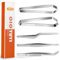 OioTuyi Set di 5 pinzette universali da cucina per pesce, frutti di mare e pollame (argento)