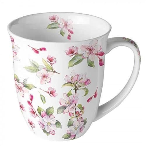 Ambiente Blossom 18418160 - Taza de porcelana (400 ml), diseño de flores