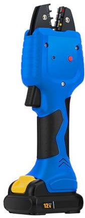 YHJLZNA Pinza Crimpatrice Idraulica Elettrica Ricaricabile,Pinza a crimpare idraulica elettrica,Pressa Idraulica Elettrica Ricaricabile,Adatto per Cavi 0.25-50mm² e terminali di Rame/Alluminio